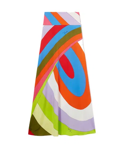PUCCI IRIDE-PRINT MAXI SKIRT