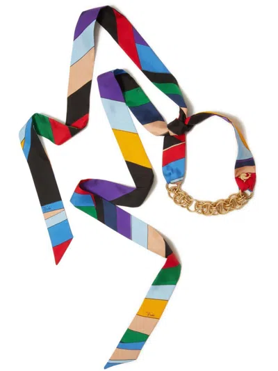 Pucci Emilio  Iride Print Necklace In Multi