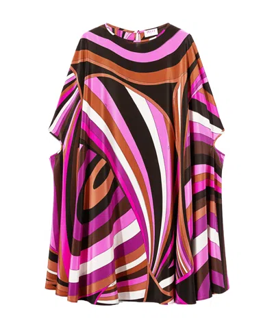 Pucci Iride-print Silk Kaftan In Multi
