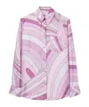 Pucci Iride-print Silk Shirt In Purple