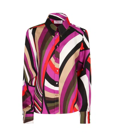 PUCCI PUCCI IRIDE PRINTED LONG-SLEEVED SHIRT