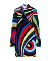 Pucci Iride-print Velvet Mini Dress In Multicolor