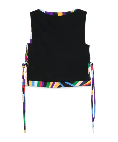 Emilio Pucci Iride-print Vest In Black