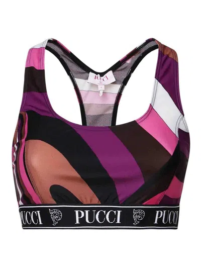 Emilio Pucci Iride Sporty Crop Top In Multicolour