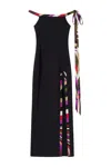Pucci Iride-trim Off-shoulder Gown In Black