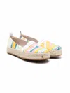 Emilio Pucci Junior Onde-print Espadrilles In White