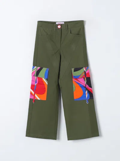 Emilio Pucci Junior Pants  Kids Color Green