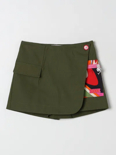 Emilio Pucci Junior Skirt  Kids Color Green