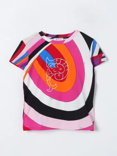 Emilio Pucci Junior T-shirt  Kids In Multicolor