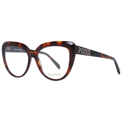 Emilio Pucci Ladies' Spectacle Frame  Ep5173 54052 Gbby2 In Brown
