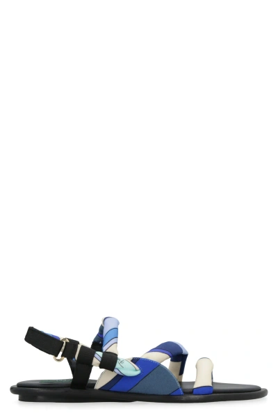 Emilio Pucci Lee Flat Sandals In Multicolor