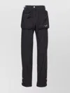 Pucci Logo Nylon Straight Leg Pants With Pockets