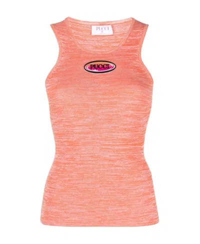 Emilio Pucci Logo-patch Knitted Top
