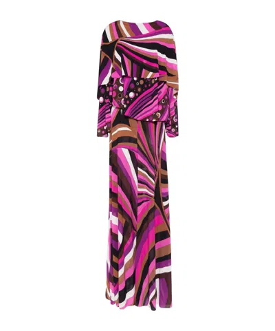 Emilio Pucci Long Dress In Multicolor