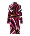 Pucci Thigh-length Printed Velvet Dress In Black