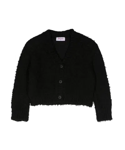 Emilio Pucci Long-sleeved Knitted Cardigan In Black