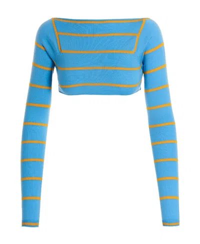 Emilio Pucci Long-sleeved Sweater In Blue