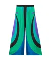 Pucci Maddalena-print Wide-leg Trousers In Green