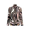 Emilio Pucci Marble Print Silk Twill Shirt In Multi