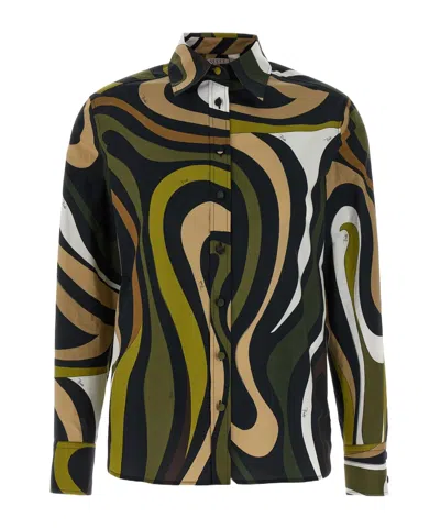 EMILIO PUCCI PUCCI PATTERN-PRINTED LONG-SLEEVED SHIRT
