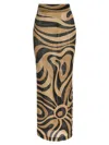 Pucci High Waist Abstract Pattern Midi Length Skirt