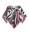 Emilio Pucci Marmo And Pesci Prints Kaftan Blouse In Black