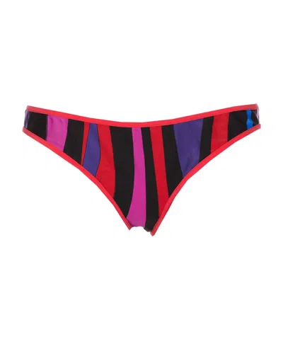 Emilio Pucci Marmo-print Bikini Bottom In Black