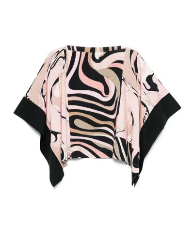 Emilio Pucci Marmo-print Blouse In Pink