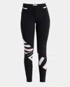 Pucci Marmo-print Diagonal Paneled Skinny-leg Trousers In Nero