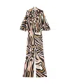 Pucci Marmo-print Jumpsuit In Black And Nude