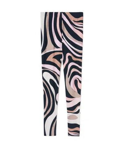 Pucci Marmo Print Leggings In Black