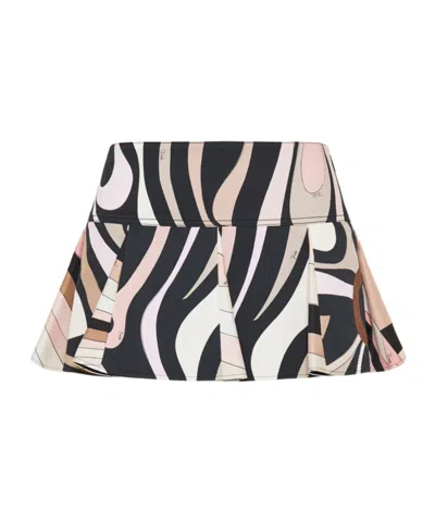 Emilio Pucci Marmo Print Mini Skirt