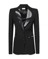 Pucci Marmo-print Single-breasted Blazer In Black