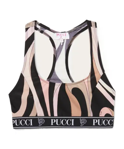 Pucci Marmo Print Sports Top In Black