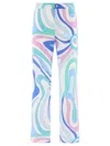 EMILIO PUCCI MARMO-PRINT TROUSERS LIGHT BLUE