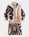 Pucci Mini Dress With Asymmetric Sleeves In Nude