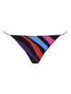 Pucci Multicolour Polyamide Bikini Panties For Women In Black