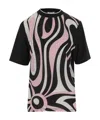 Pucci Marmo-print Crewneck T-shirt In Black