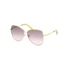 Pucci Yellow Metal Sunglasses In Yellow