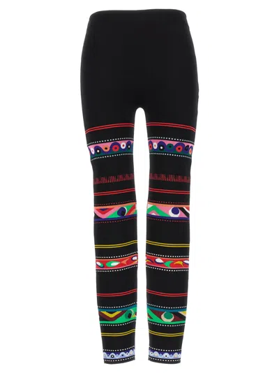 PUCCI MULTICOLOR JACQUARD PATTERNED LEGGINGS