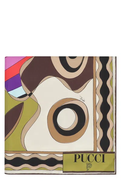 Emilio Pucci Multicolor Printed Silk Scarf