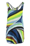 EMILIO PUCCI MULTICOLOR PRINTED TANK TOP FOR WOMEN | FW23 COLLECTION