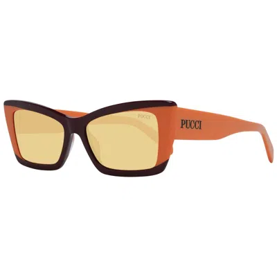 Emilio Pucci Multicolor Women Sunglasses In Brown