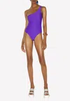 Pucci One-shoulder One-piece Swimsuit In Purple