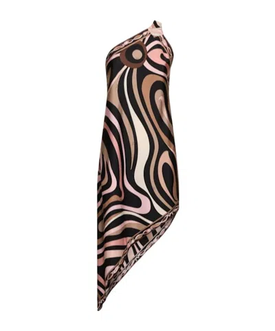 Emilio Pucci One-shoulder Printed Dress