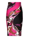 Emilio Pucci Orchidee-print Pencil Skirt In Multicolour