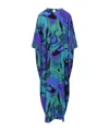 Pucci Abstract Print Maxi Dress In Blue