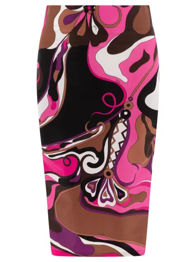 PUCCI EMILIO PUCCI ORCHIDEE-PRINT PENCIL SKIRT