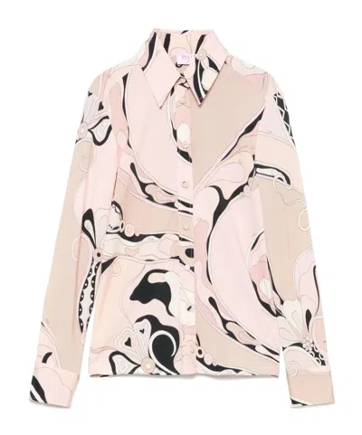 Emilio Pucci Orchidee-print Shirt In Pink