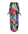 Pucci Knee-length Orchid Print Dress With Long Sleeves In Multicolor